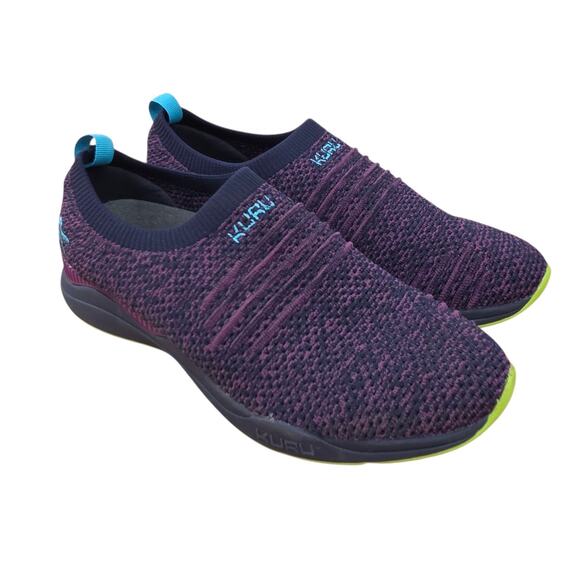 Kuru Stride Knit Running Shoes Womens 10 Purple Blue Lightweight Low Slip On - Picture 1 of 7